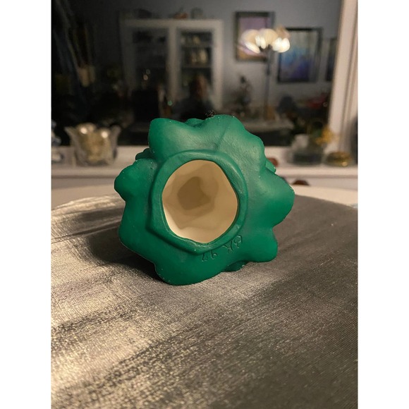 Handmade Ceramic Christmas Tree, No Lights, Green w touch iridescent glitter - Picture 7 of 12